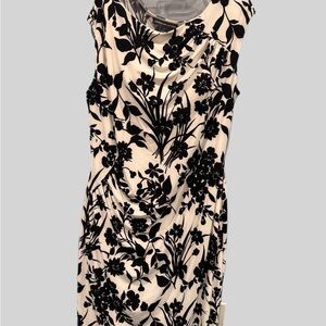 American Living Black Floral Midi Dress